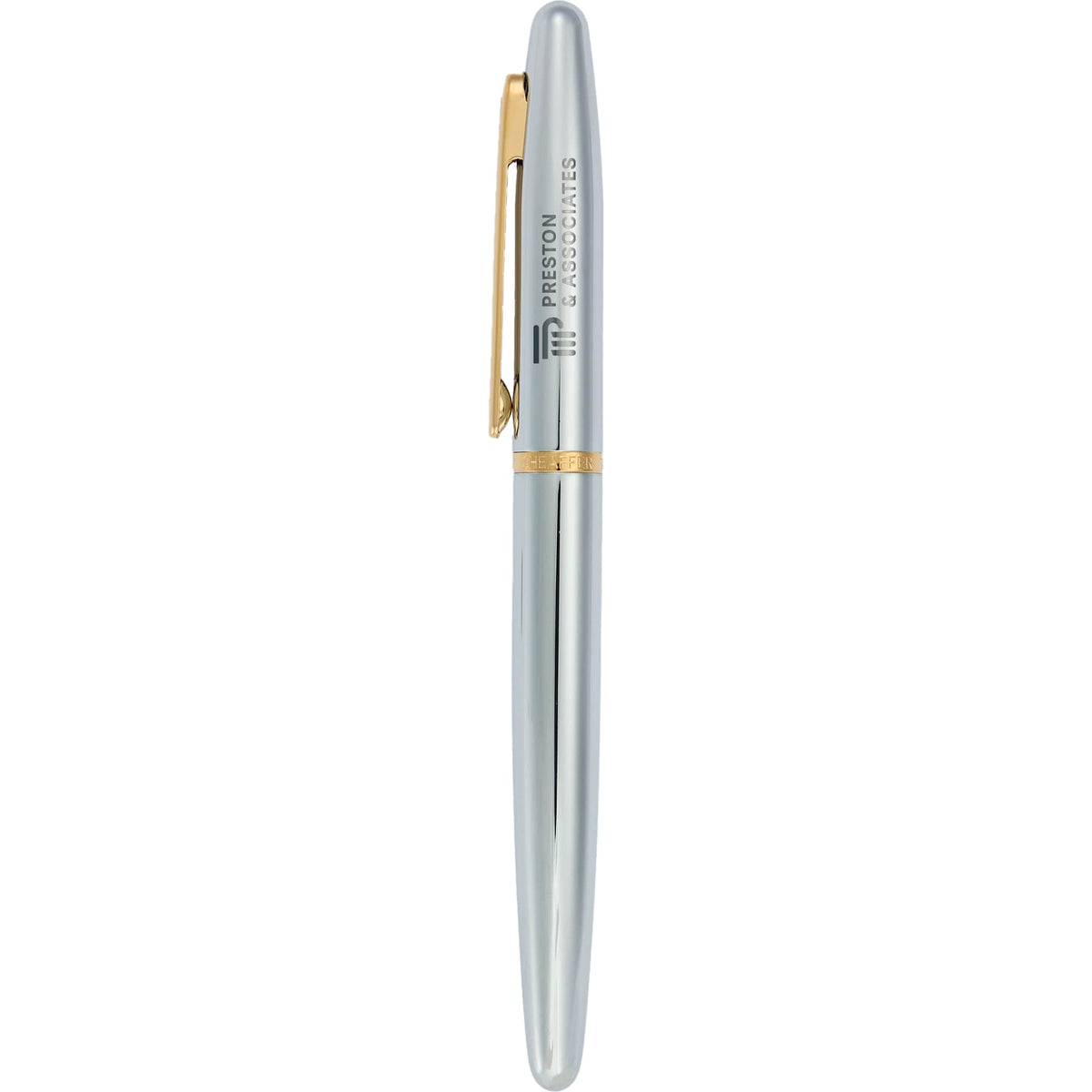 Sheaffer VFM Rollerball Pen in Polished Chrome and Gold - Silver - Front