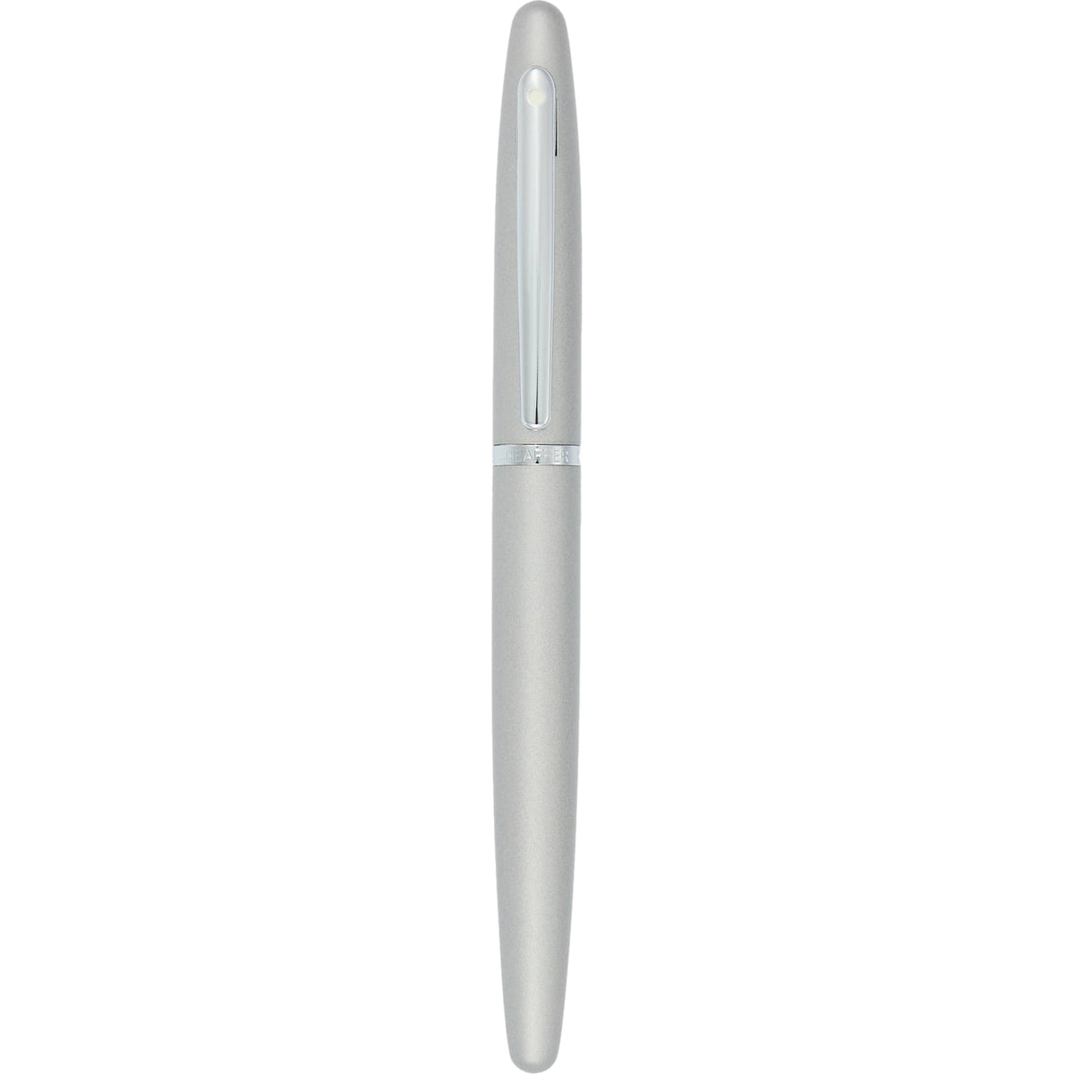 Sheaffer VFM Rollerball Pen in Strobe Silver Laser Engraving - Silver - Clip 2