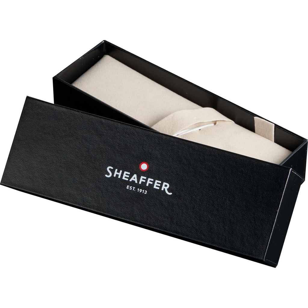 Sheaffer VFM Rollerball Pen in Strobe Silver Laser Engraving - Silver - Packaging