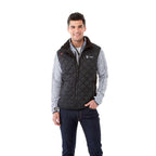 Shefford Heated Puffer Vest with Power Bank for Men Embroidery - Black/Black - Front On Model 2