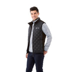 Shefford Heated Puffer Vest with Power Bank for Men Embroidery - Black/Black - On Model
