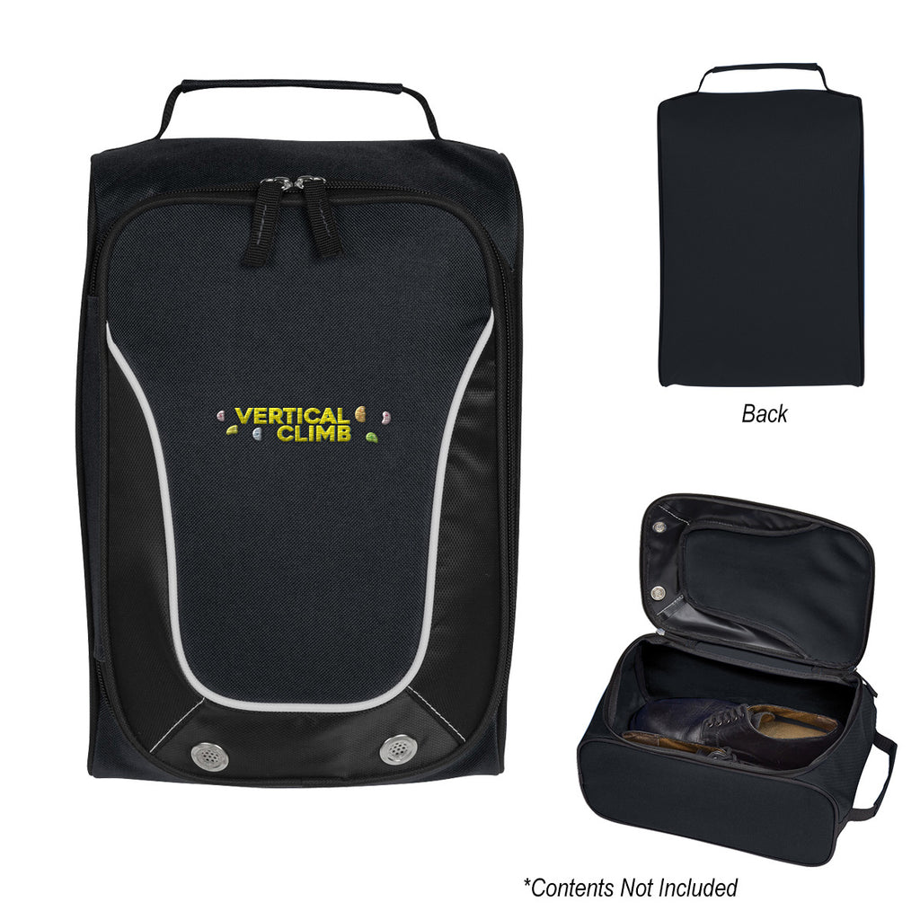 Shoe Bag, Carlton - Black - Embroidery
