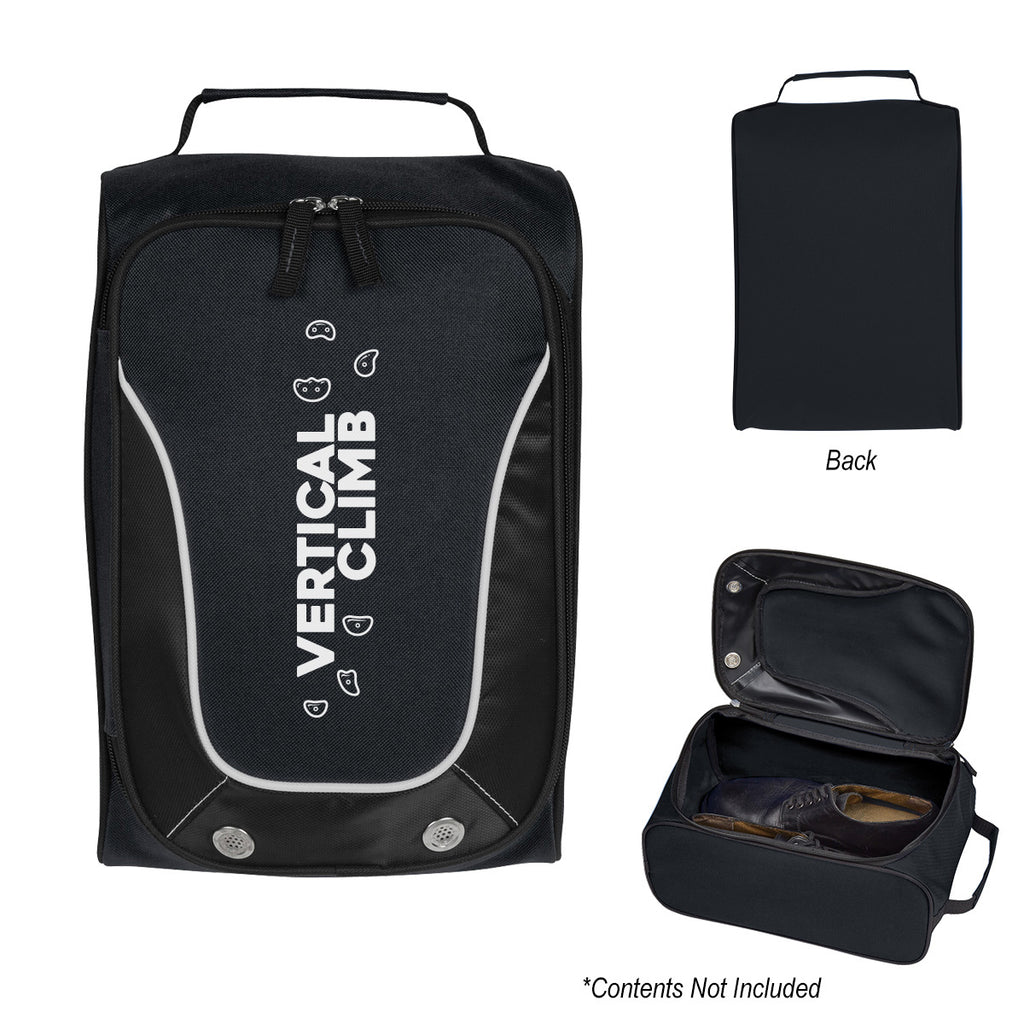 Shoe Bag, Carlton - Black - Silk Screen