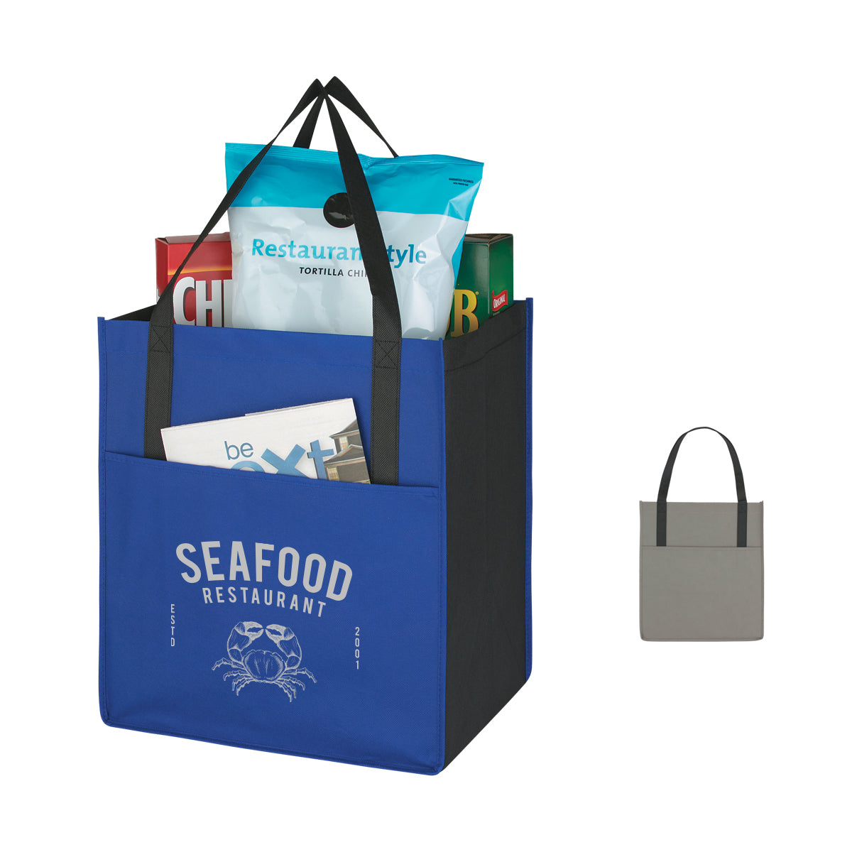 Shopper's Pocket Recycled Tote Bag, Non-Woven