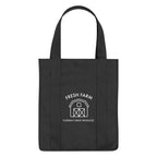 Shopper Tote Bag, Non-Woven - Black - Silk Screen