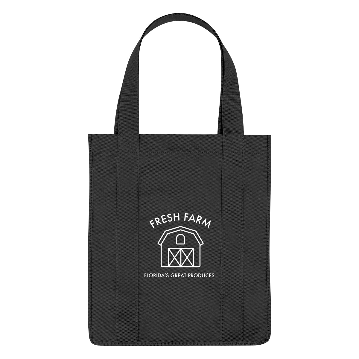 Shopper Tote Bag, Non-Woven - Black - Silk Screen