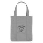 Shopper Tote Bag, Non-Woven - Gray - Silk Screen