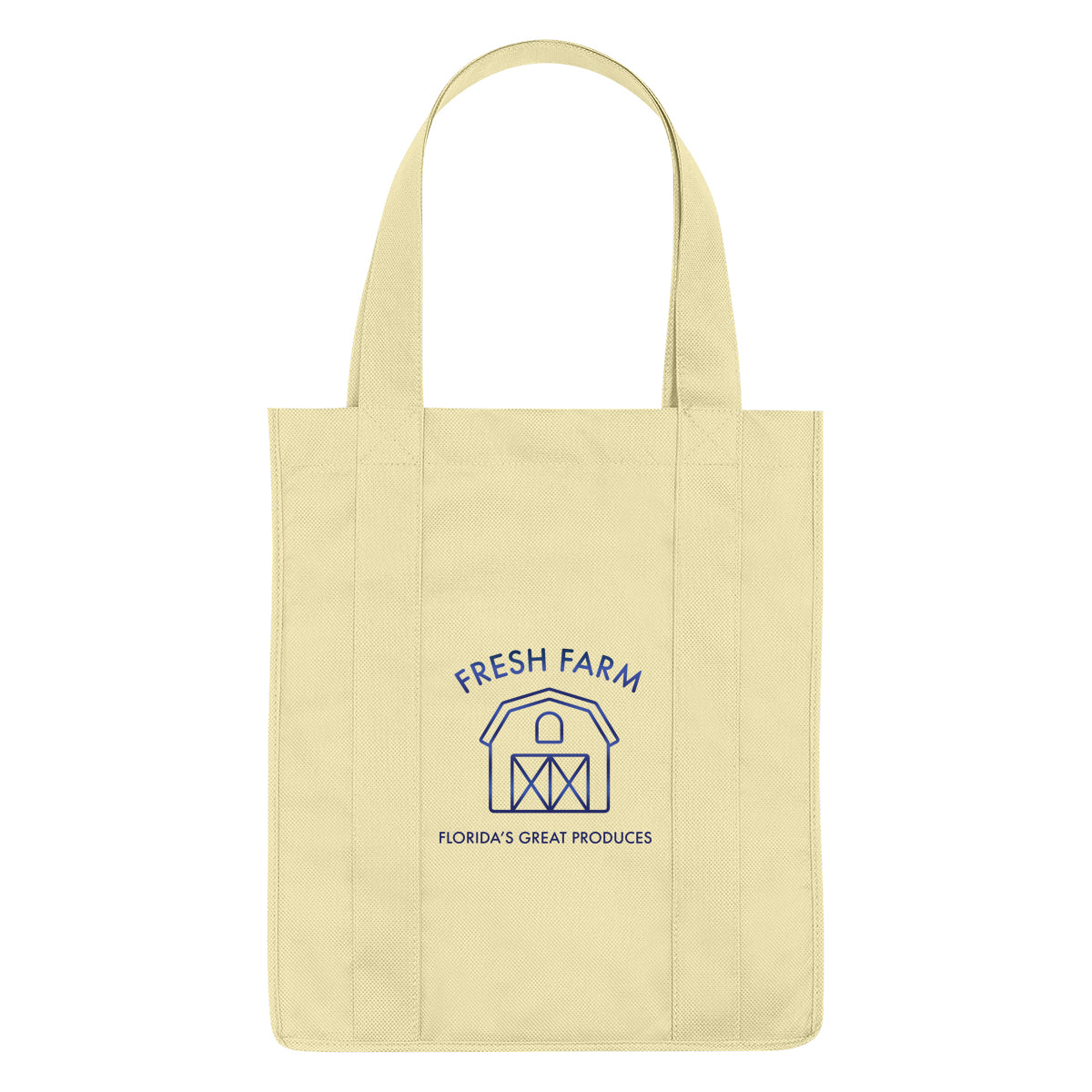 Shopper Tote Bag, Non-Woven - Natural - Colorbrite
