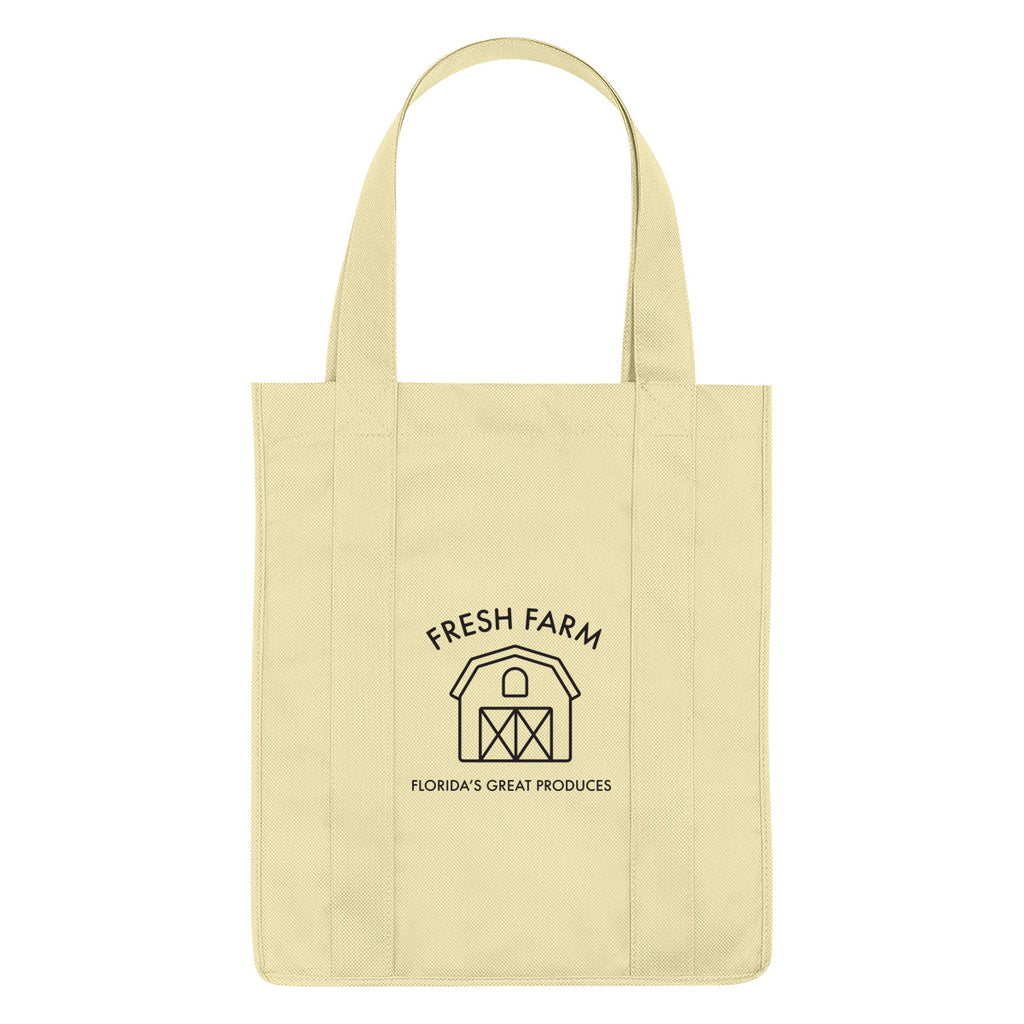 Shopper Tote Bag, Non-Woven - Natural - Silk Screen