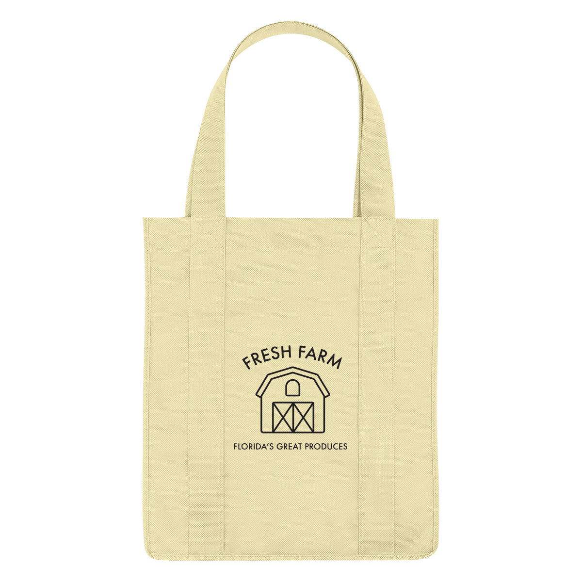 Shopper Tote Bag, Non-Woven - Natural - Silk Screen