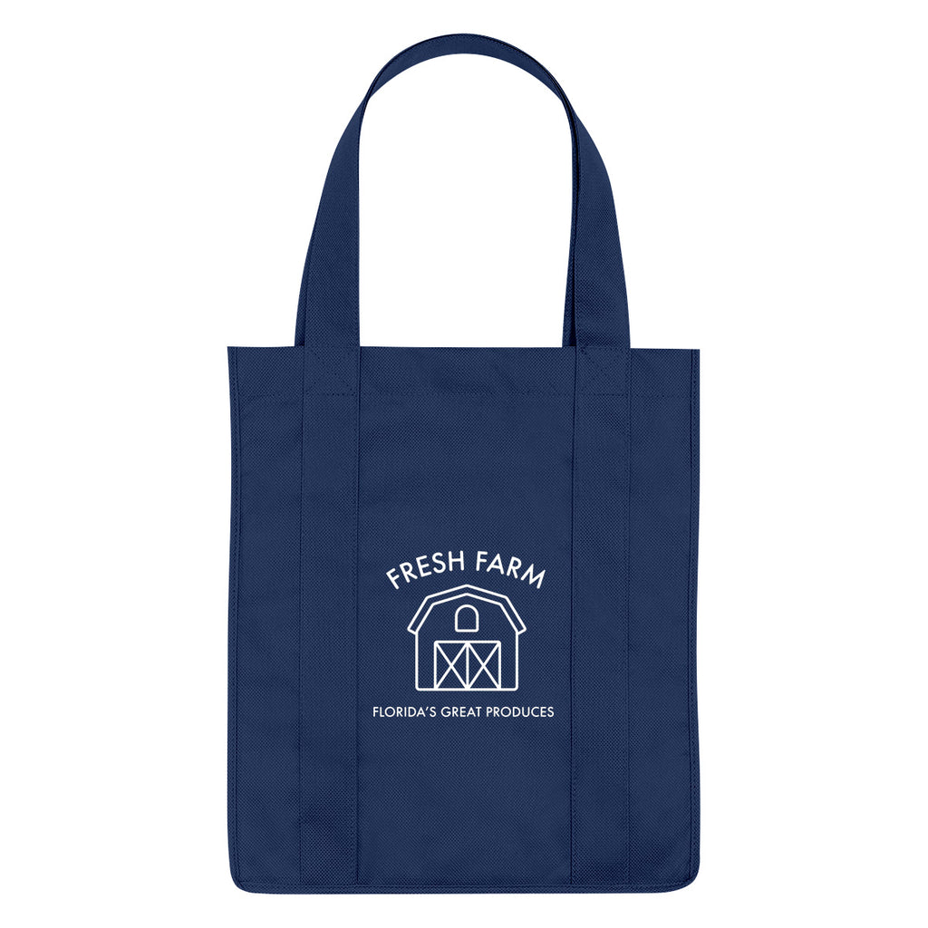 Shopper Tote Bag, Non-Woven - Navy - Silk Screen