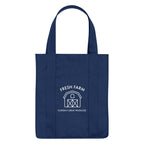 Shopper Tote Bag, Non-Woven - Navy - Silk Screen