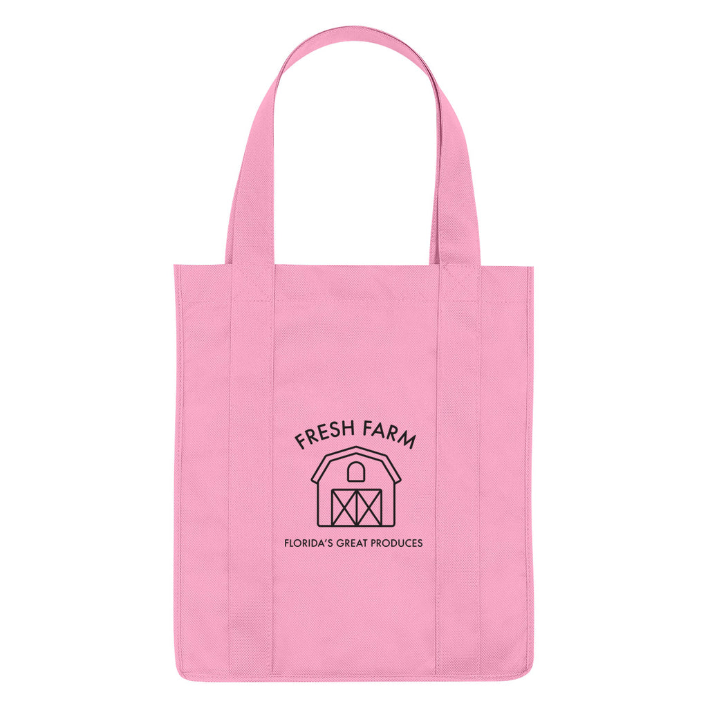 Shopper Tote Bag, Non-Woven - Pink - Silk Screen
