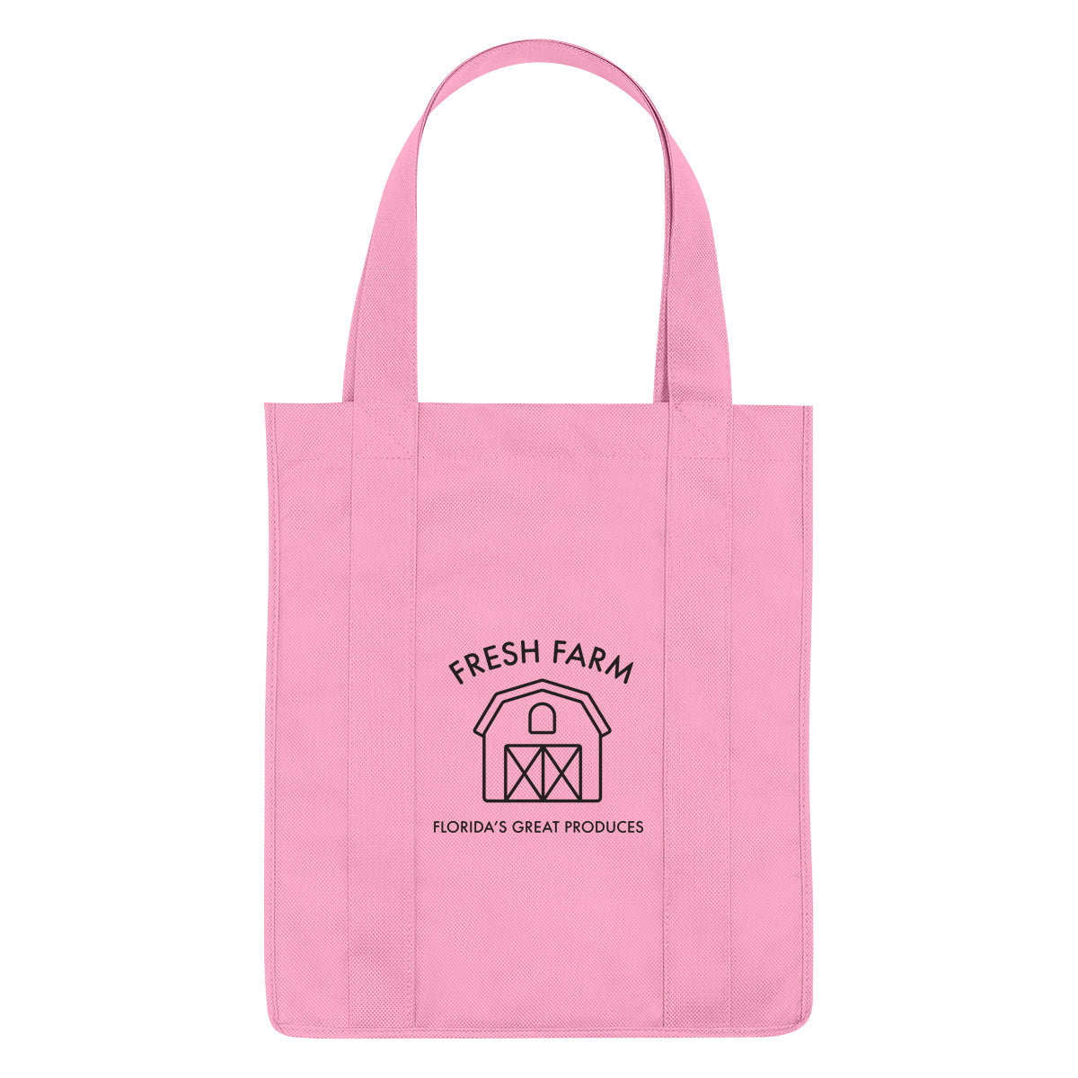 Shopper Tote Bag, Non-Woven - Pink - Silk Screen