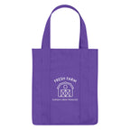 Shopper Tote Bag, Non-Woven - Purple - Silk Screen