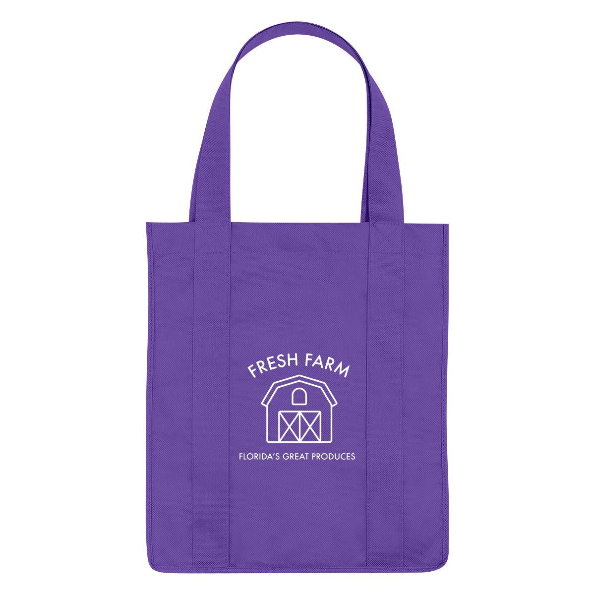 Shopper Tote Bag, Non-Woven - Purple - Silk Screen