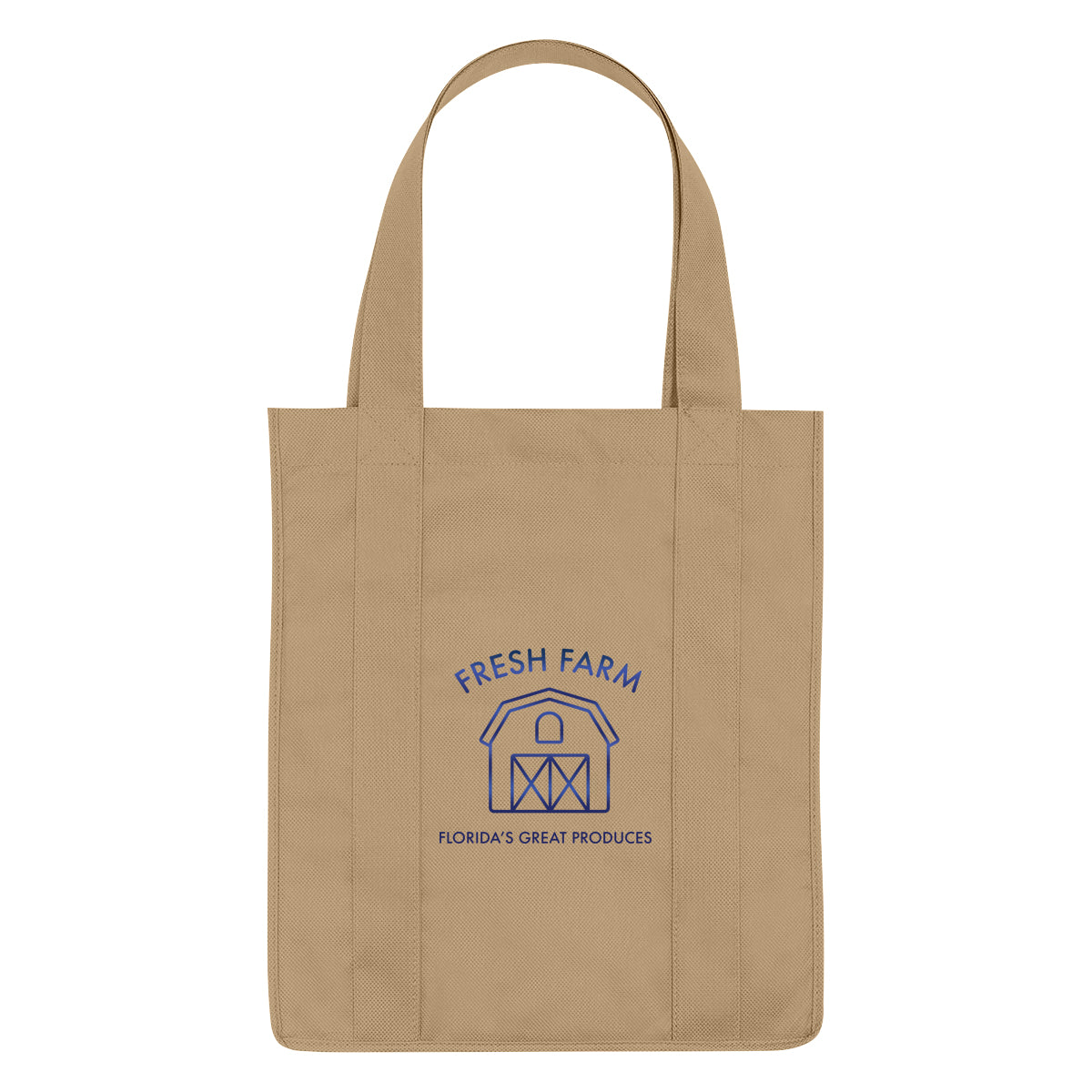 Shopper Tote Bag, Non-Woven - Tan - Colorbrite