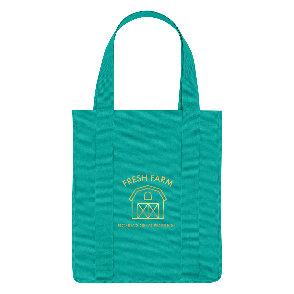 Shopper Tote Bag, Non-Woven - Teal - Colorbrite