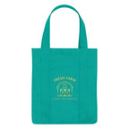 Shopper Tote Bag, Non-Woven - Teal - Colorbrite