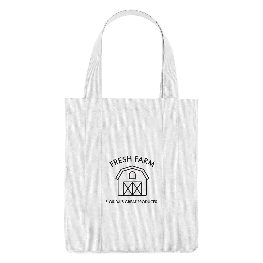Shopper Tote Bag, Non-Woven - White - Silk Screen