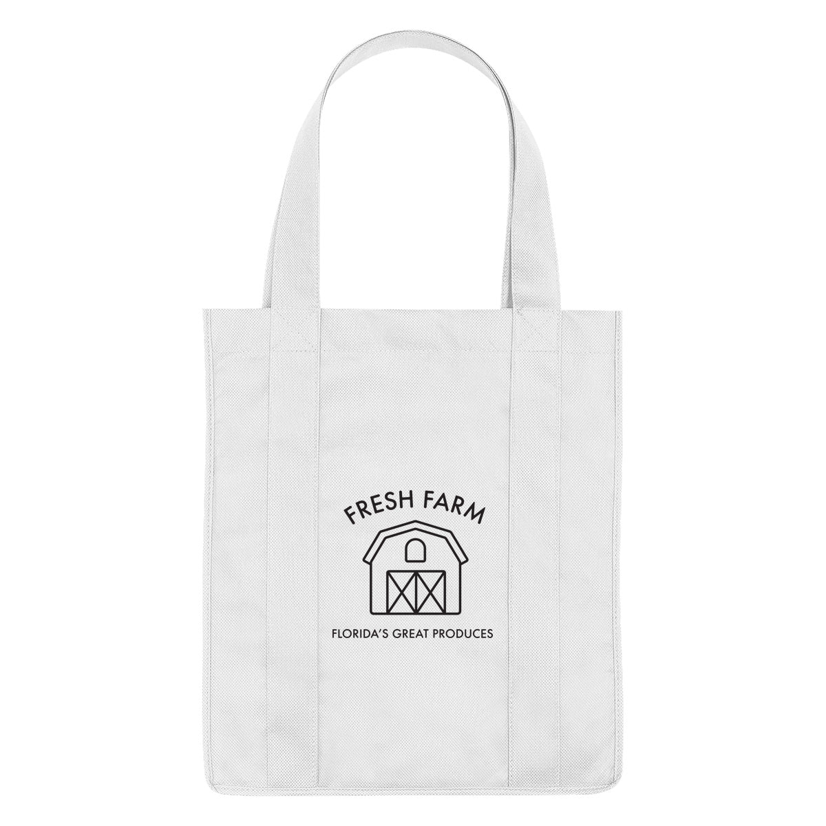 Shopper Tote Bag, Non-Woven - White - Silk Screen