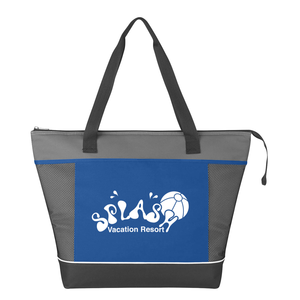 Shopping Cooler Tote Bag, Mega - Royal Blue - Silk Screen