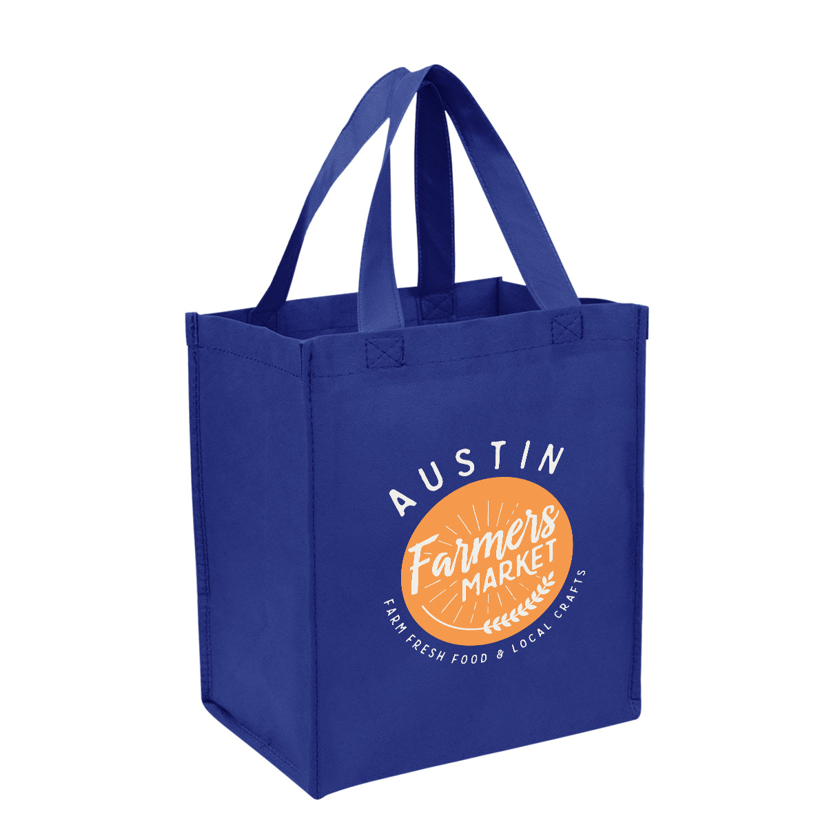 Shopping Tote Bag, Non-Woven - Royal Blue - Colorbrite