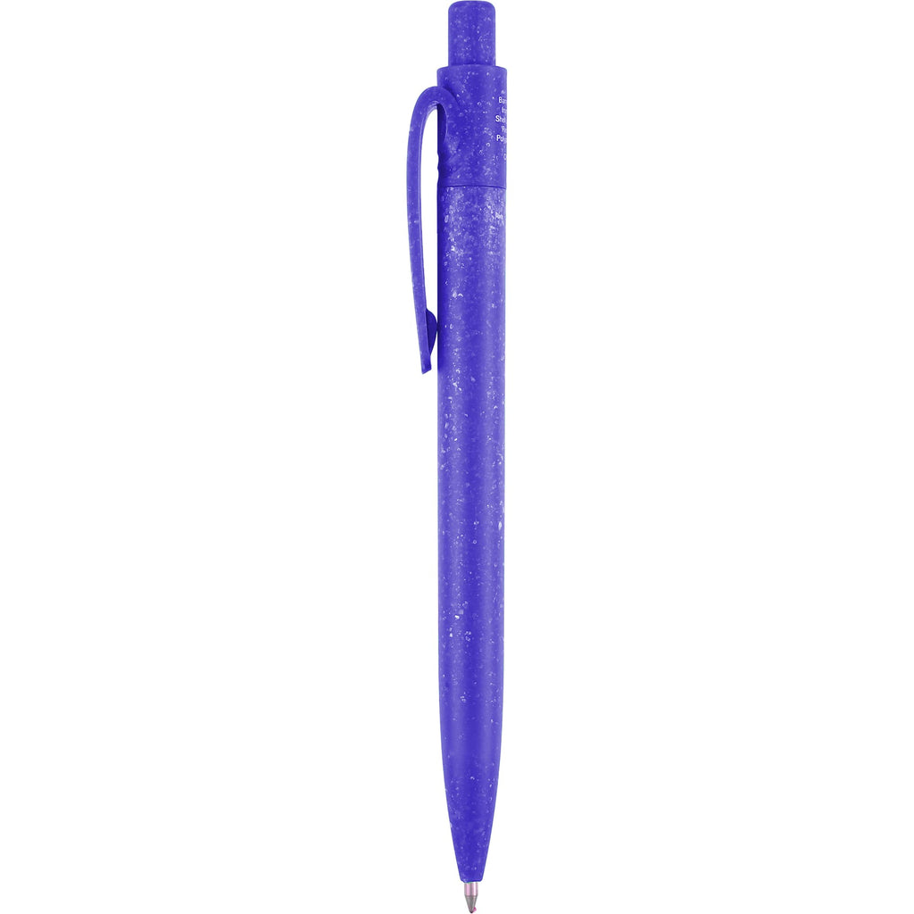 Shoreside Gel Pen Made with Shell and Recycled Plastic Laser Engraving - Blue - Clip 2