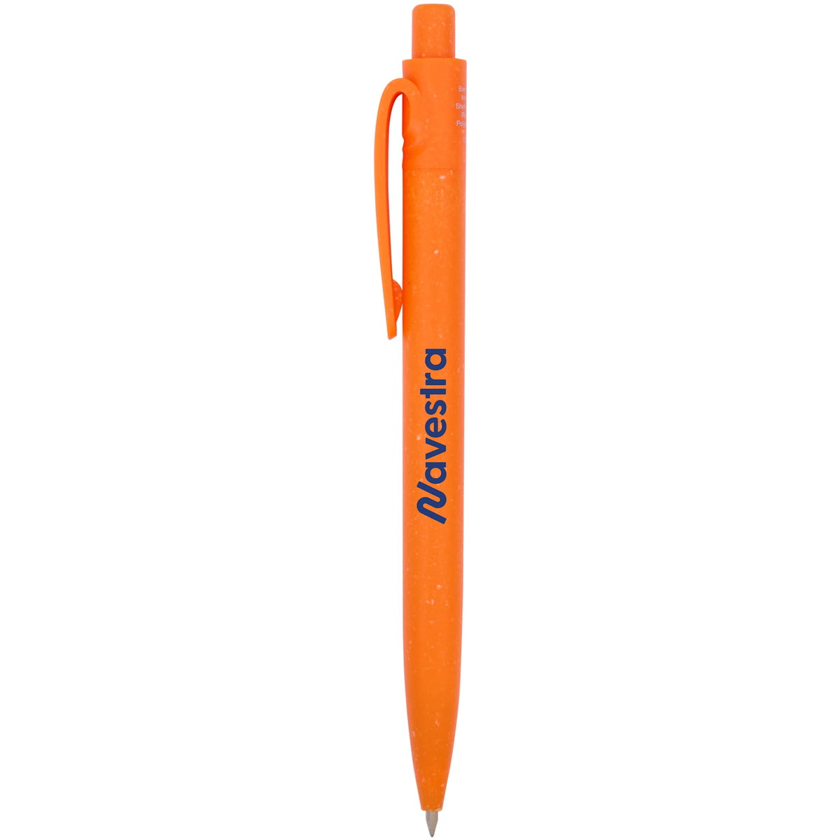 Shoreside Gel Pen Made with Shell and Recycled Plastic Laser Engraving - Orange - Front