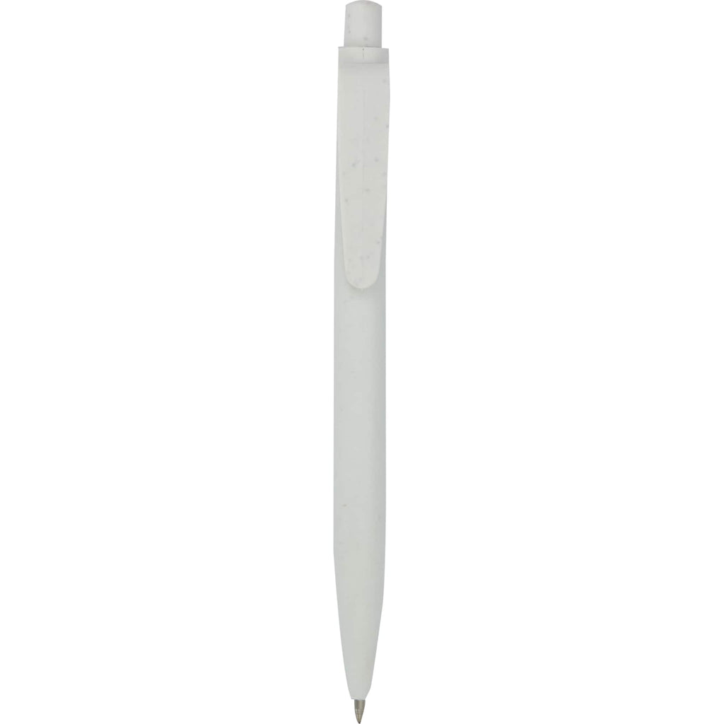 Shoreside Gel Pen Made with Shell and Recycled Plastic Laser Engraving - White - Clip