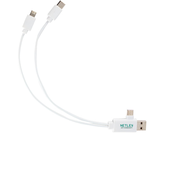 Short Recycled 5-in-1 Charging Cable, 9.8 Inch