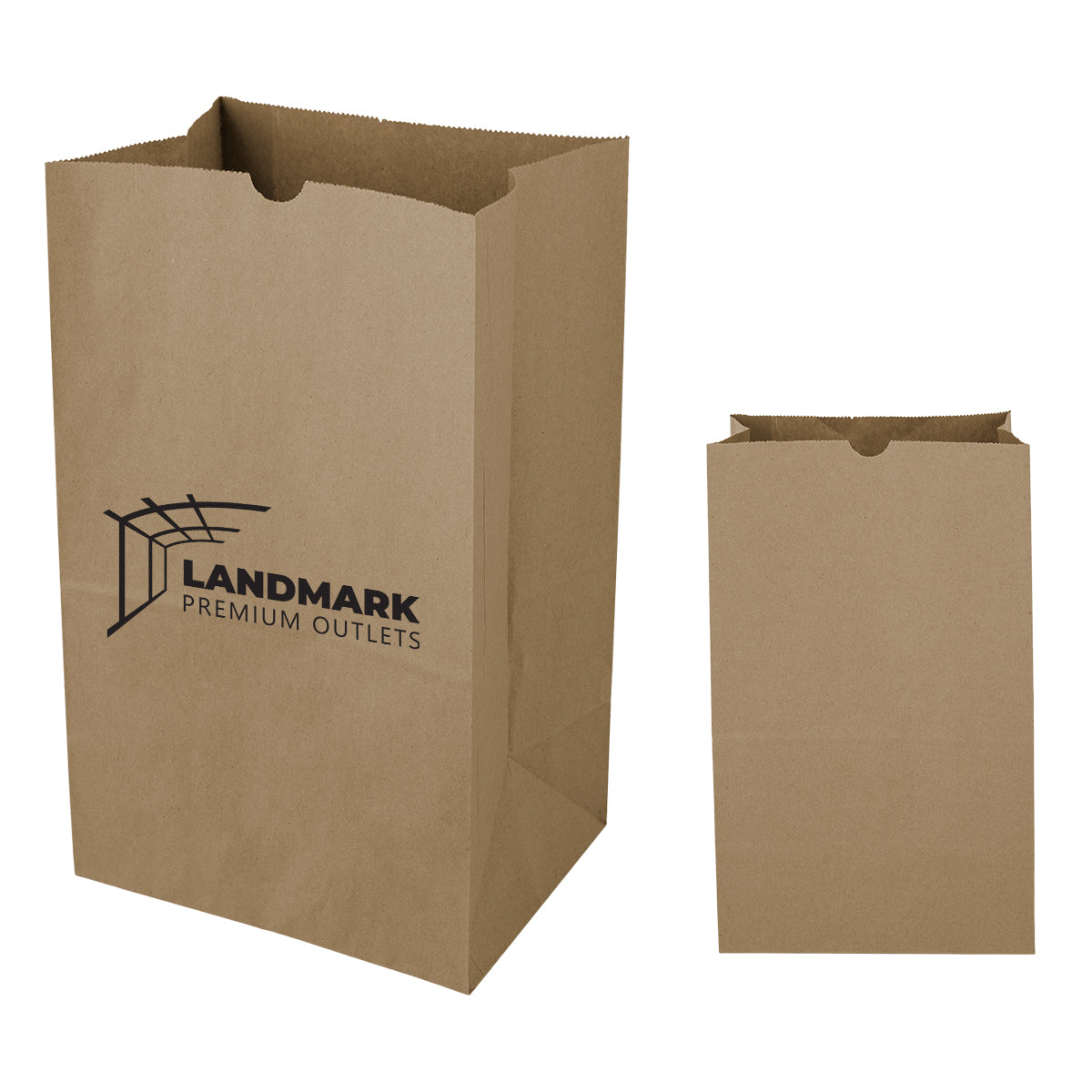 Short SOS Kraft Paper Bag, 8.25 x 13.62 Inches - Natural - Flexography