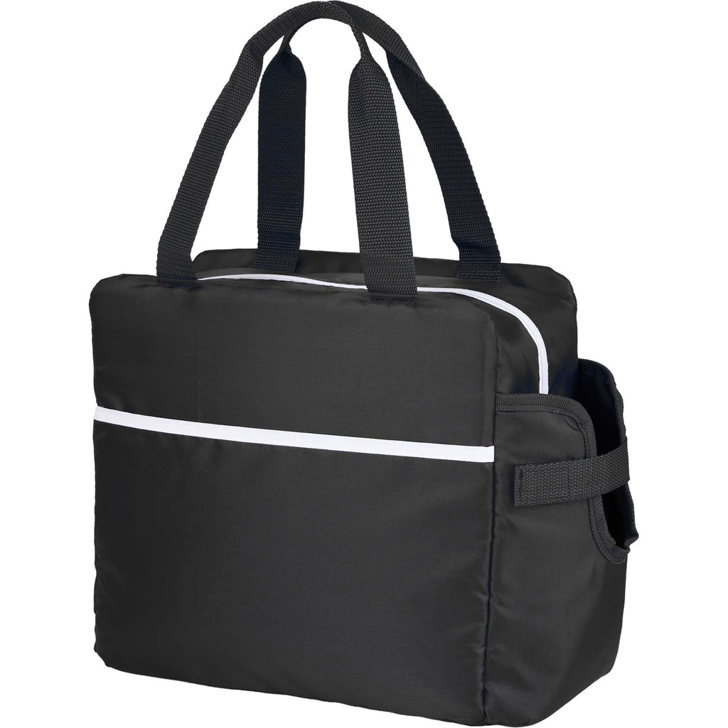 Sidecar Recycled Cooler with Bottle Pocket, 16 Cans - Black - Left Angle