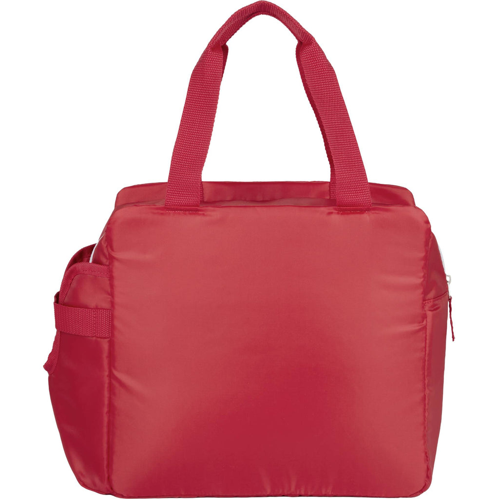 Sidecar Recycled Cooler with Bottle Pocket, 16 Cans Embroidery - Red - Back