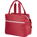 Sidecar Recycled Cooler with Bottle Pocket, 16 Cans Embroidery - Red - Left Angle