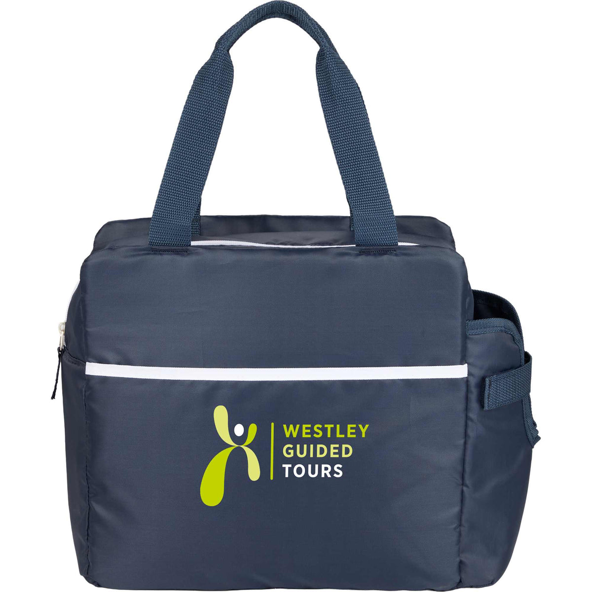Sidecar Recycled Cooler with Bottle Pocket, 16 Cans - Navy - Front