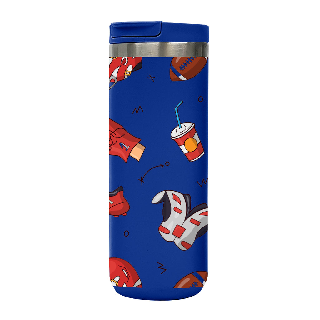 Sienna Stainless Steel Bottle in Full Color, 18 oz - Blue - Megabrite