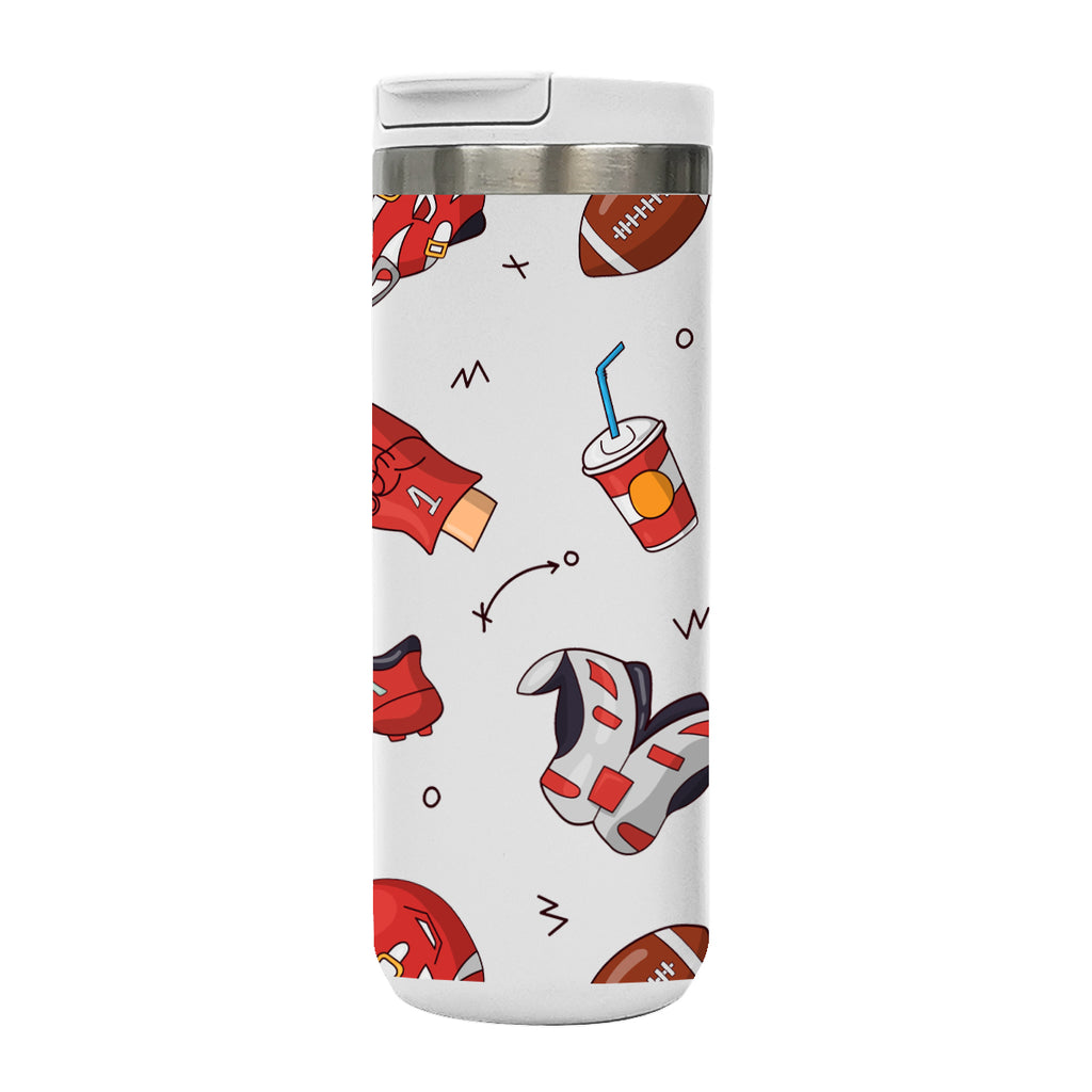 Sienna Stainless Steel Bottle in Full Color, 18 oz - White - Megabrite