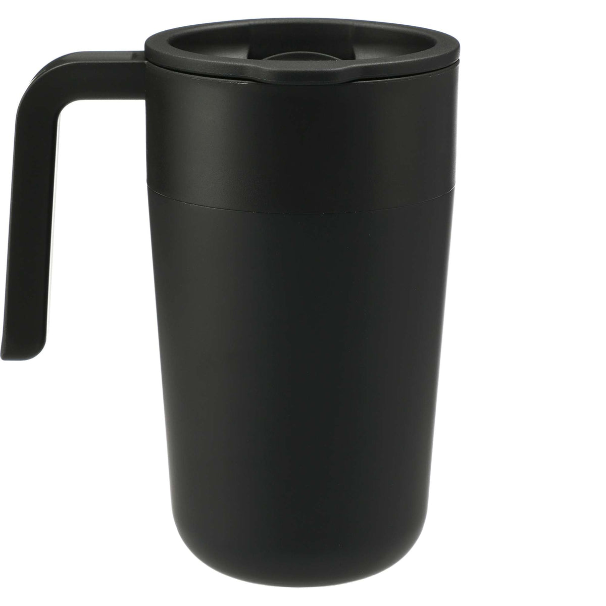 Sigrid Stainless Mug with Recycled Liner, 16 oz - Black - Back