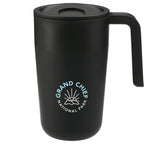 Sigrid Stainless Mug with Recycled Liner, 16 oz - Black - Front