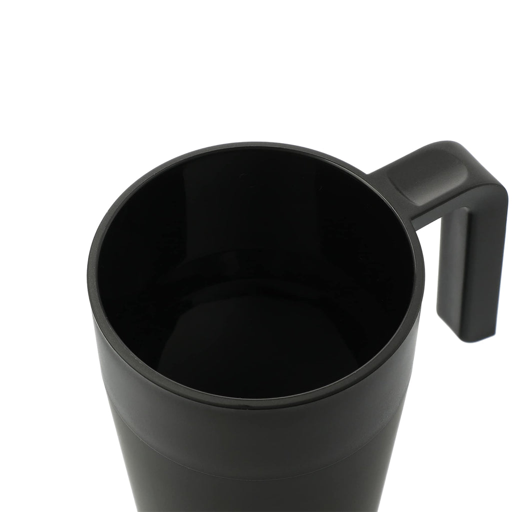 Sigrid Stainless Mug with Recycled Liner, 16 oz - Black - Right Angle 2