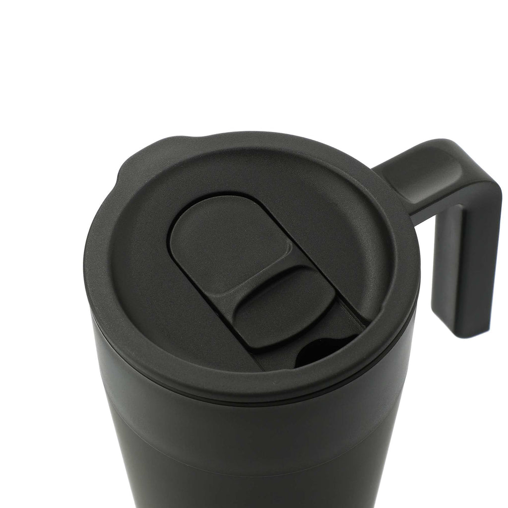 Sigrid Stainless Mug with Recycled Liner, 16 oz - Black - Right Angle