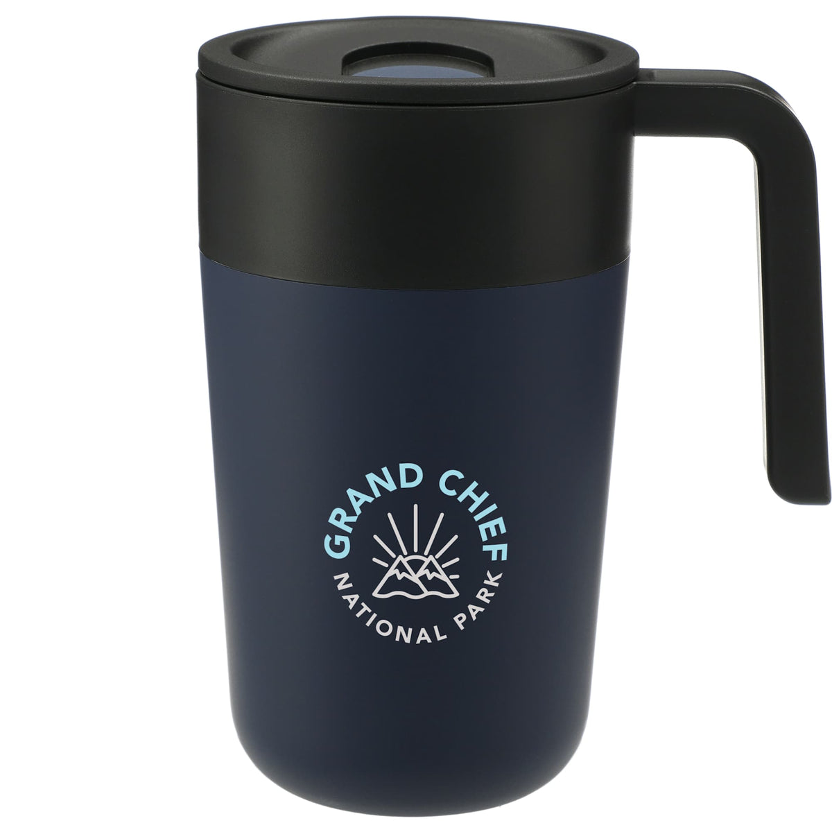 Sigrid Stainless Mug with Recycled Liner, 16 oz - Navy - Front