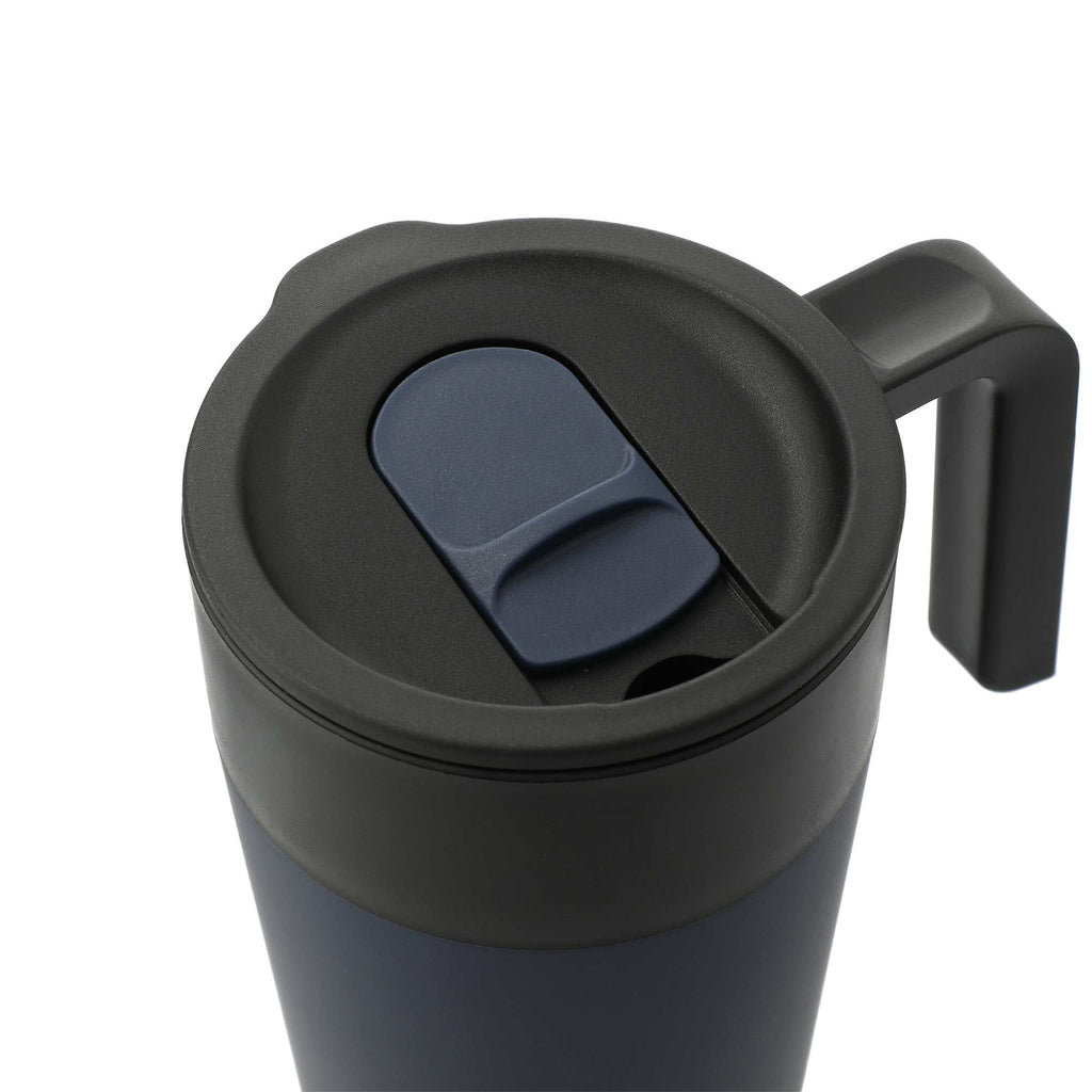 Sigrid Stainless Mug with Recycled Liner, 16 oz - Navy - Right Angle