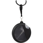Silicone Bag Charm Hand Sanitizer Holder, Round - Black - Detail