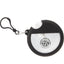 Silicone Bag Charm Hand Sanitizer Holder, Round - Black - Front