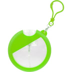 Silicone Bag Charm Hand Sanitizer Holder, Round - Lime - Back