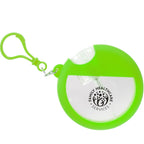 Silicone Bag Charm Hand Sanitizer Holder, Round - Lime - Front