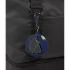 Silicone Bag Charm Hand Sanitizer Holder, Round - Navy - Detail