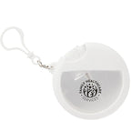 Silicone Bag Charm Hand Sanitizer Holder, Round - White - Front